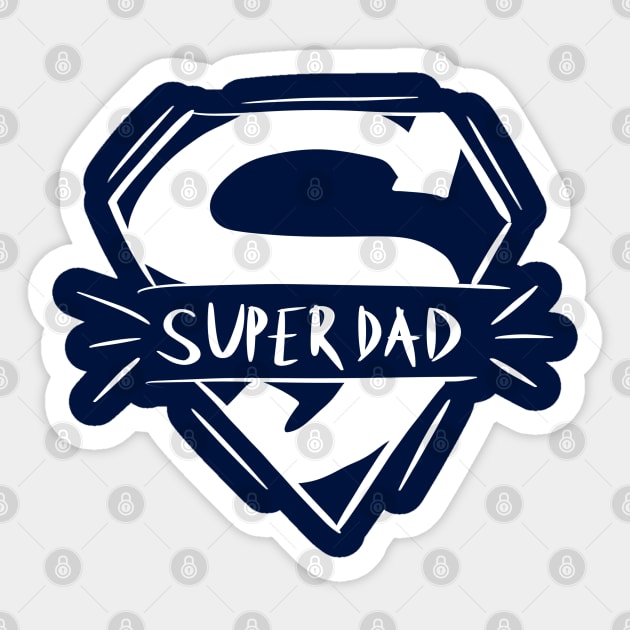 Super dad cool christmas gift idea Sticker by ISFdraw